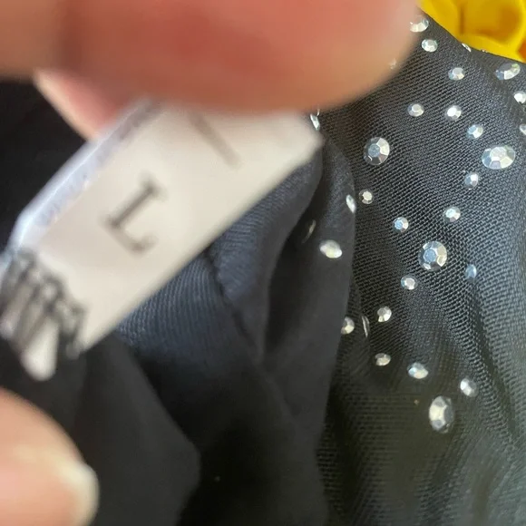 Black Rhinestone Bodysuit - Picture 4 of 4